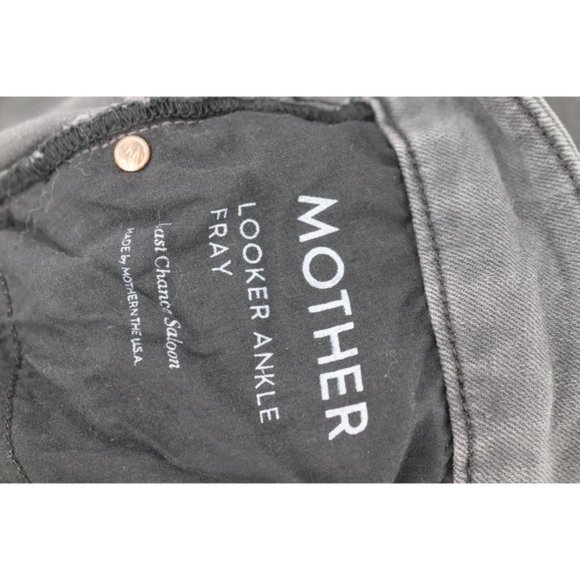 Mother Jeans Womens 26 Looker Ankle Fray Skinny Last Chance Saloon Stretch Crop - Picture 15 of 15